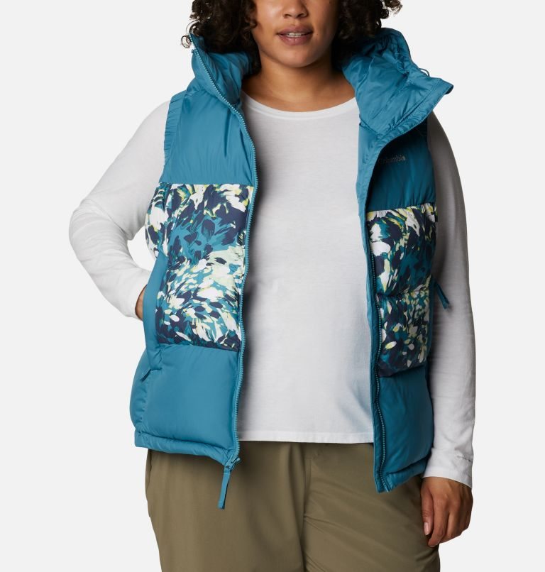 Veste Izolate Columbia Pike Lake II Dama Turcoaz Flori | Plus Size VTMA0S978